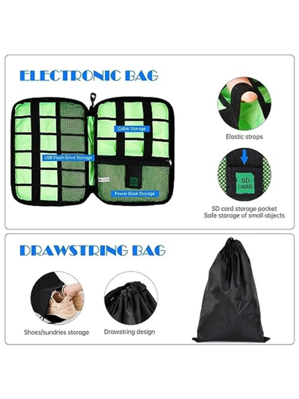 Compression Packing Cubes Travel Organizer Set Luggage Bags 7 Piece Space Saver